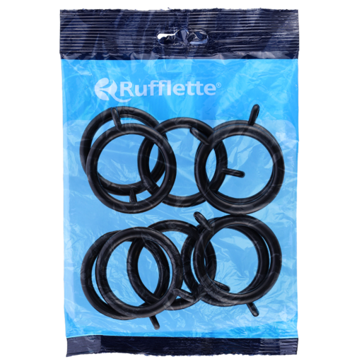 Rufflette Black Plastic Rings 53mm