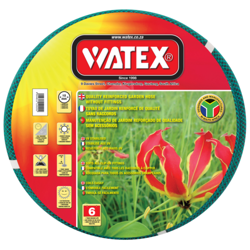 Watex Reinforced Garden Hose Pipe 12mm x 20m