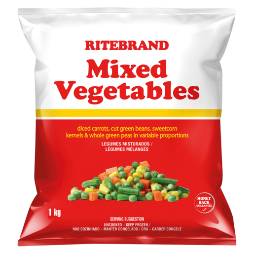 Ritebrand Frozen Mixed Vegetables 1kg