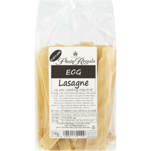 Pasta Regalo Egg Lasagne Noodles 500g