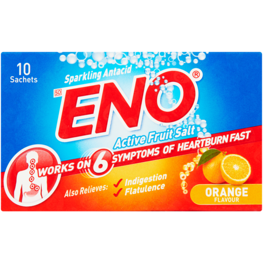 Eno Orange Flavour Active Fruit Salt 10 x 5g 