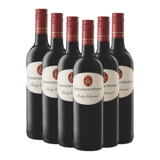 Robertson Winerys Winery Ruby Cabernet Red Wine Bottles 6 x 750ml