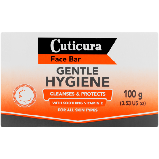 Cuticura Gentle Hygiene Cleanses & Protects Face Bar 100g