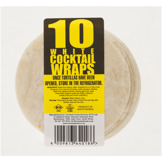 White Cocktail Wraps 10 Pack