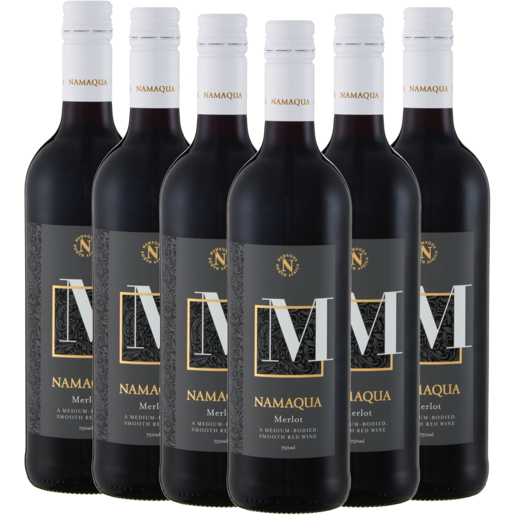 Namaqua Merlot Red Wine Bottles 6 x 750ml