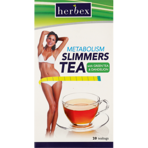 Herbex Metabolism Slimmers Tea With Green Tea & Dandelion 20 Pack