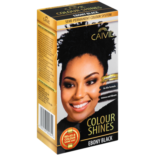 Caivil Colour Shines Semi Permanent Ebony Black Hair Colour 90ml