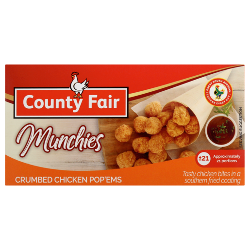 County Fair Munchies Frozen Crumbed Chicken Pop'ems 250g