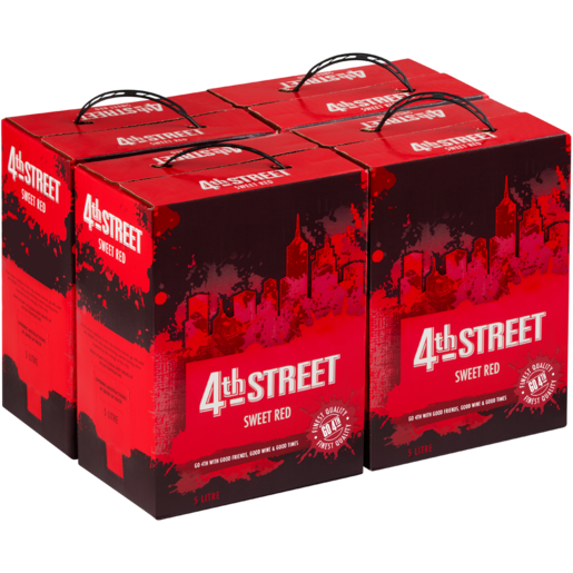 4th Street Sweet Red Wine Boxes 4 x 5L