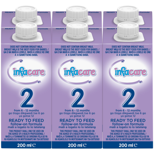 Infacare Stage 2 Ready to Feed Follow-On Formula 6 x 200ml