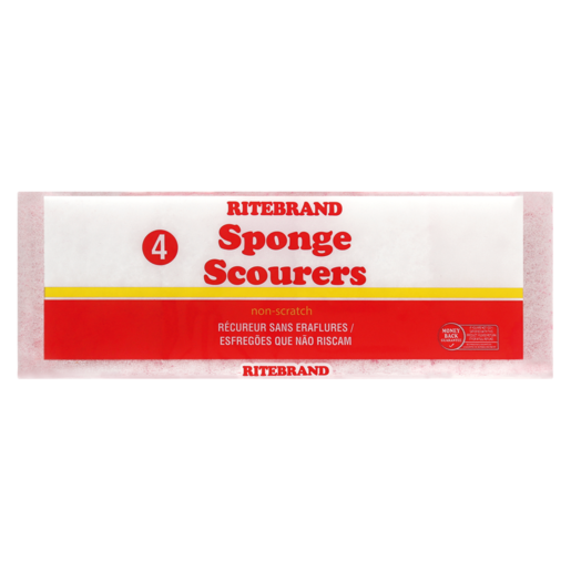 Ritebrand Non-Scratch Sponge Scourers 4 Pack