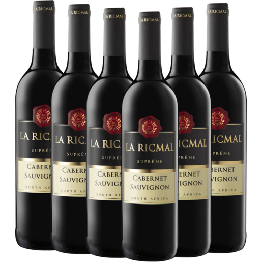 La Ricmal Supreme Cabernet Sauvignon Red Wine Bottles 6 x 750ml