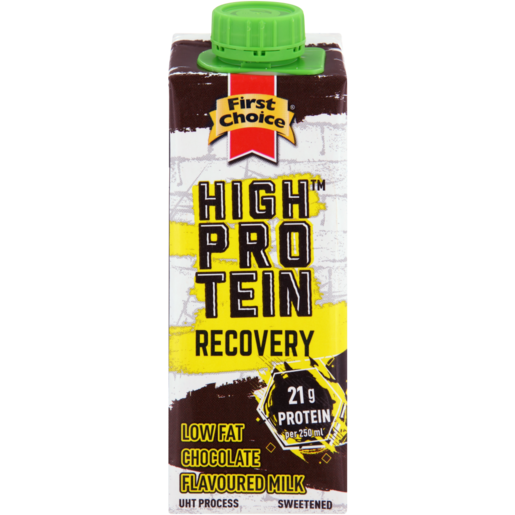 First Choice High Protein Recovery Chocolate Flavoured Low Fat Milk Box 250ml