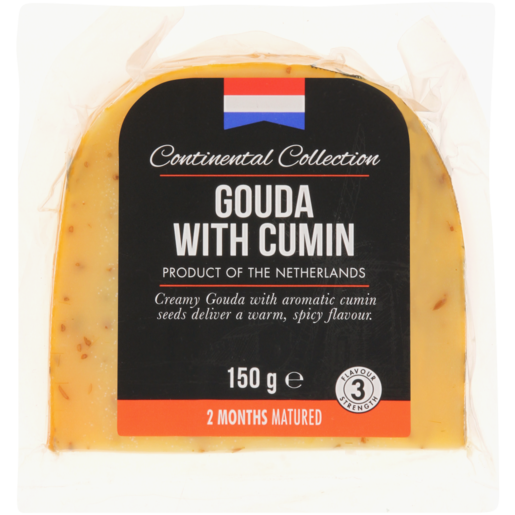 Continental Collection Gouda With Cumin Cheese 150g