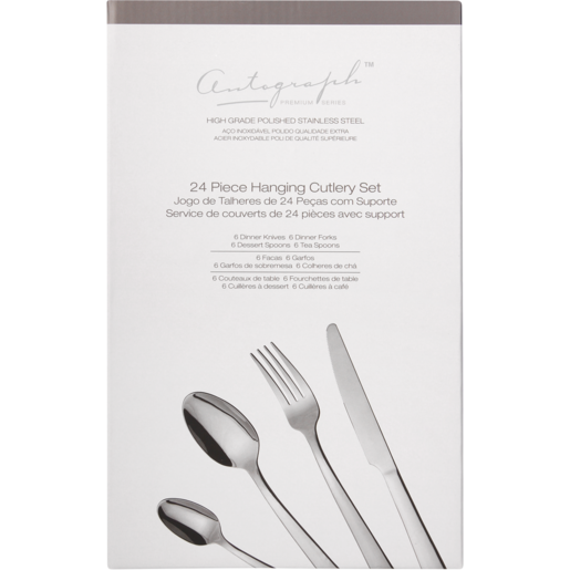 Stainless Steel Hanging Cutlery Set 24 Piece