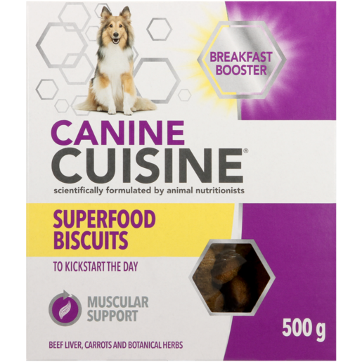 Canine Cuisine Breakfast Booster Superfood Dog Biscuits 500g
