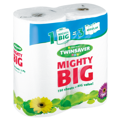 Twinsaver Mighty Big Roller Towels 2 Pack