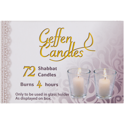 Geffen Shabbat Candles 72 Piece