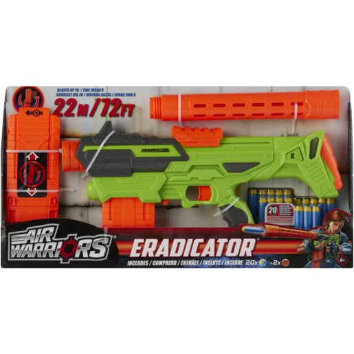 Multi-Coloured Air Warriors Eradicator Dart Gun 24 Piece