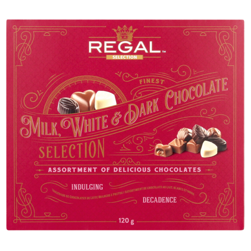 Regal Milk, White & Dark Chocolate Selection Box 120g