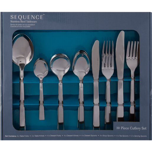 Sequence Vine Stainless Steel Cutlery Set 30 Piece