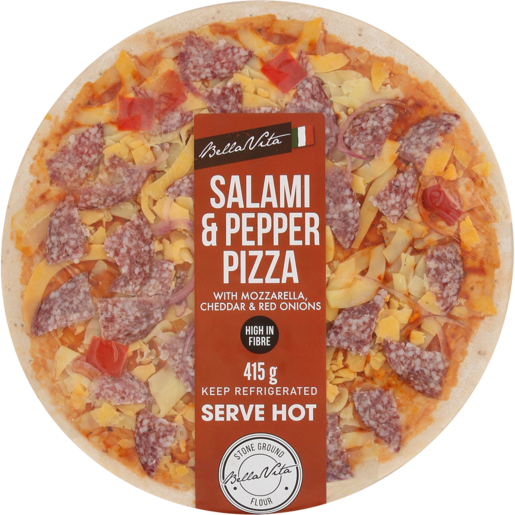Bella Vita Salami & Pepper Pizza 415g