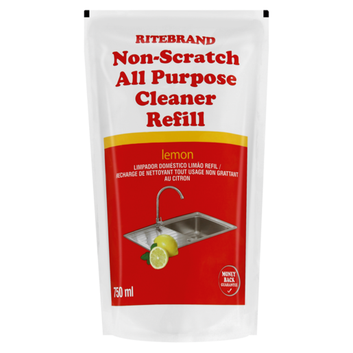Ritebrand Non-Scratch Lemon Scented All Purpose Cleaner Refill 750ml