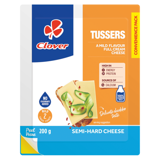 Clover Tussers Semi-Hard Cheese Pack 200g