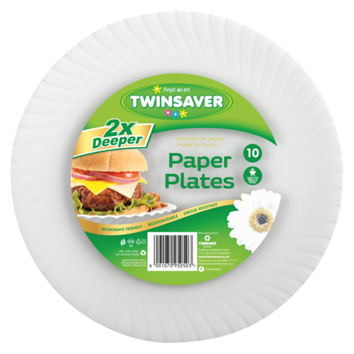 Twinsaver Paper Plates 10 Pack