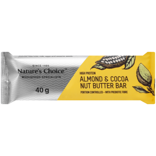 Nature's Choice Almond & Cocoa Nut Butter Snack Bar 40g