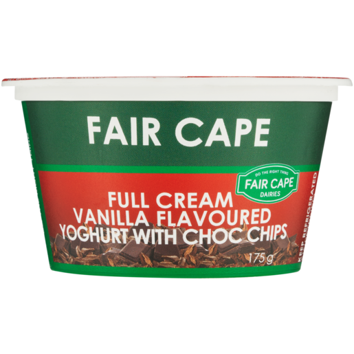 Fair Cape Dairies Vanilla Flavoured with Choc Chips Full Cream Yoghurt 175g 