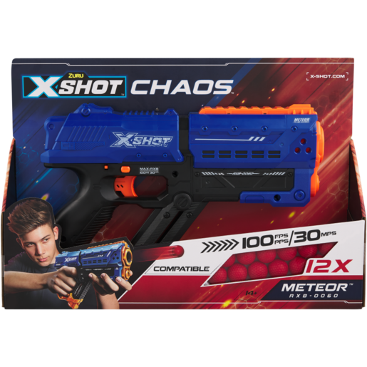 X-Shot Chaos Meteor Ball Blaster Dart Gun Set 13 Piece