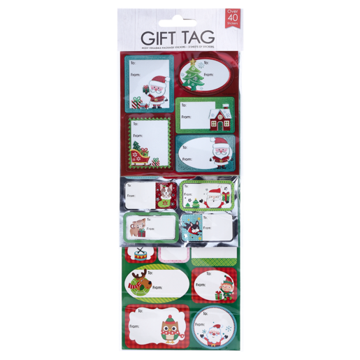 Christmas Stick On Gift Tag Labels 43 Piece