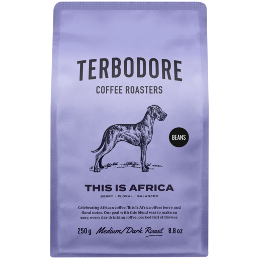 Terbodore This Is Africa Medium Dark Roast Coffee Beans 250g