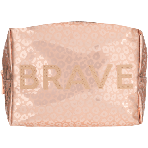 Rose Gold Alphabet Toiletry Bag With Clutch