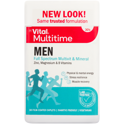 Vital Multitime Men Film-Coated Caplets 30 Pack