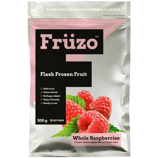 Früzo Flash Frozen Whole Raspberries 500g