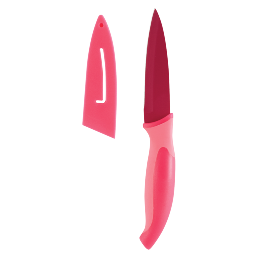 Colour Splash Pink Paring Knife With Sheath 9cm