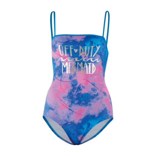 Teen Girls Blue One Piece Swimsuit Size 7-14 Years