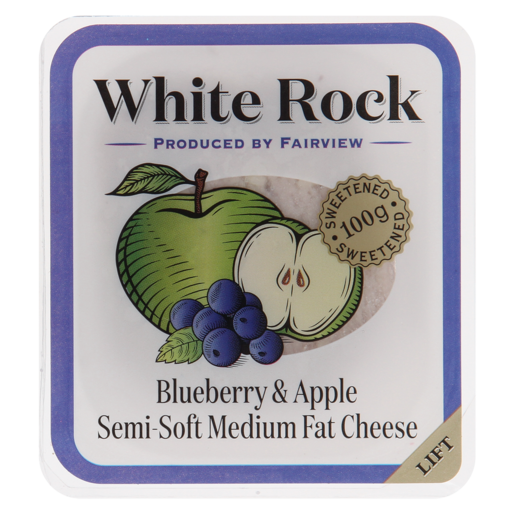 Fairview White Rock Blueberry Apple Semi Soft Medium Fat Cheese 100g