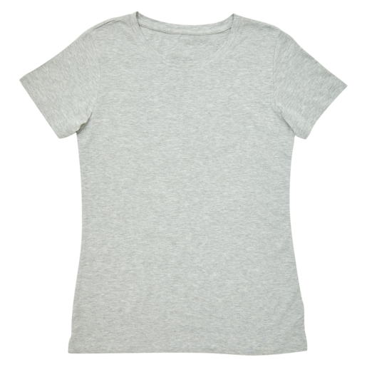 Ladies Grey Crewneck T-Shirt Size S-XXL
