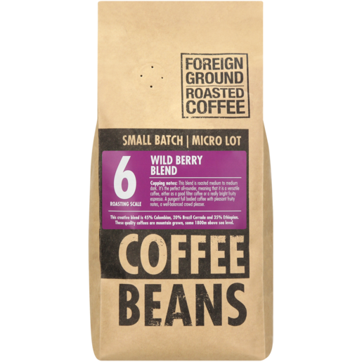 Foreign Ground Wild Berry Blend Roasted Coffee Beans 500g