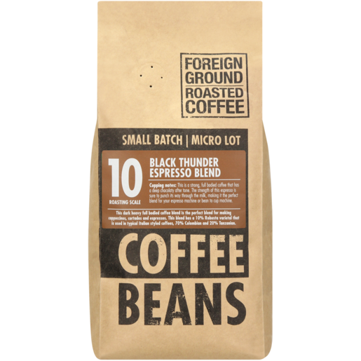 Foreign Ground Black Thunder Espresso Blend Roasted Coffee Beans 500g