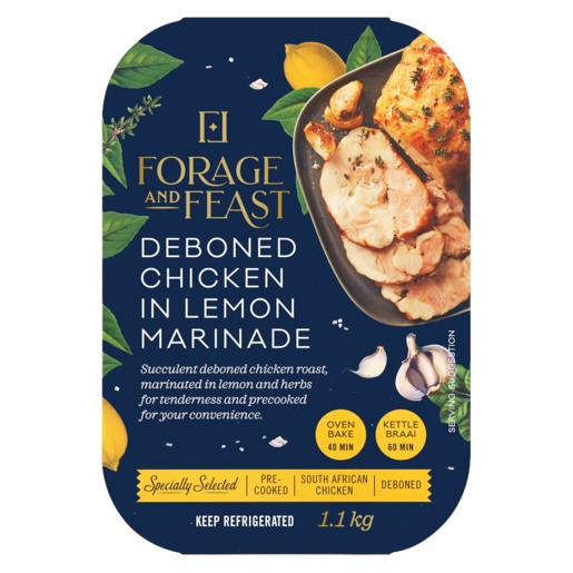 Forage And Feast Deboned Chicken In Lemon Marinade 1.1kg