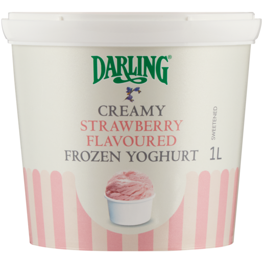 Darling Creamy Strawberry Flavoured Frozen Yoghurt 1L