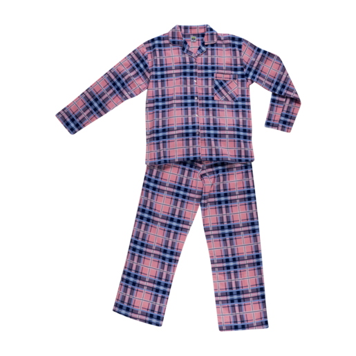 Ladies Pink Flannel Check Themed Sleepset Size S-XXL