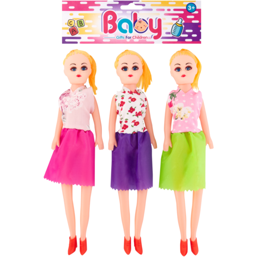 Baby Sister Dolls 3 Pack 30cm