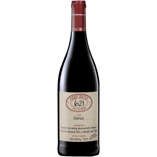 Odd Bins 621 Shiraz Red Wine Bottle 750ml