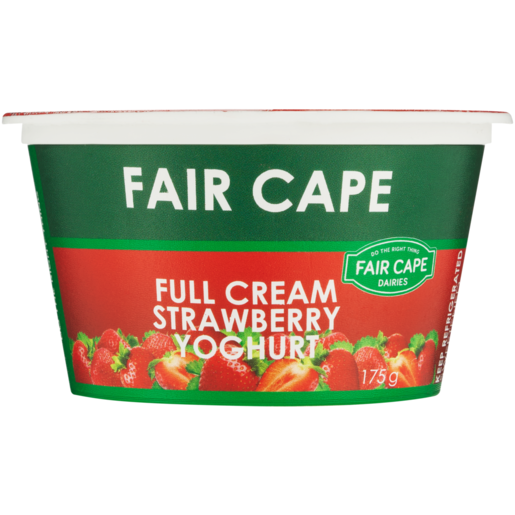 Fair Cape Dairies Strawberry Full Cream Yoghurt 175g 