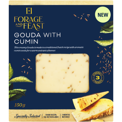 Forage And Feast Gouda Cheese With Cumin 150g